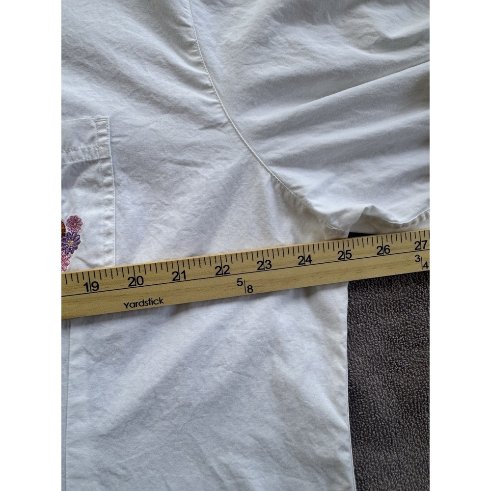 Vintage Disney Store Lady Embroidered Button Shirt Womens 2X Cotton White - Picture 10 of 13